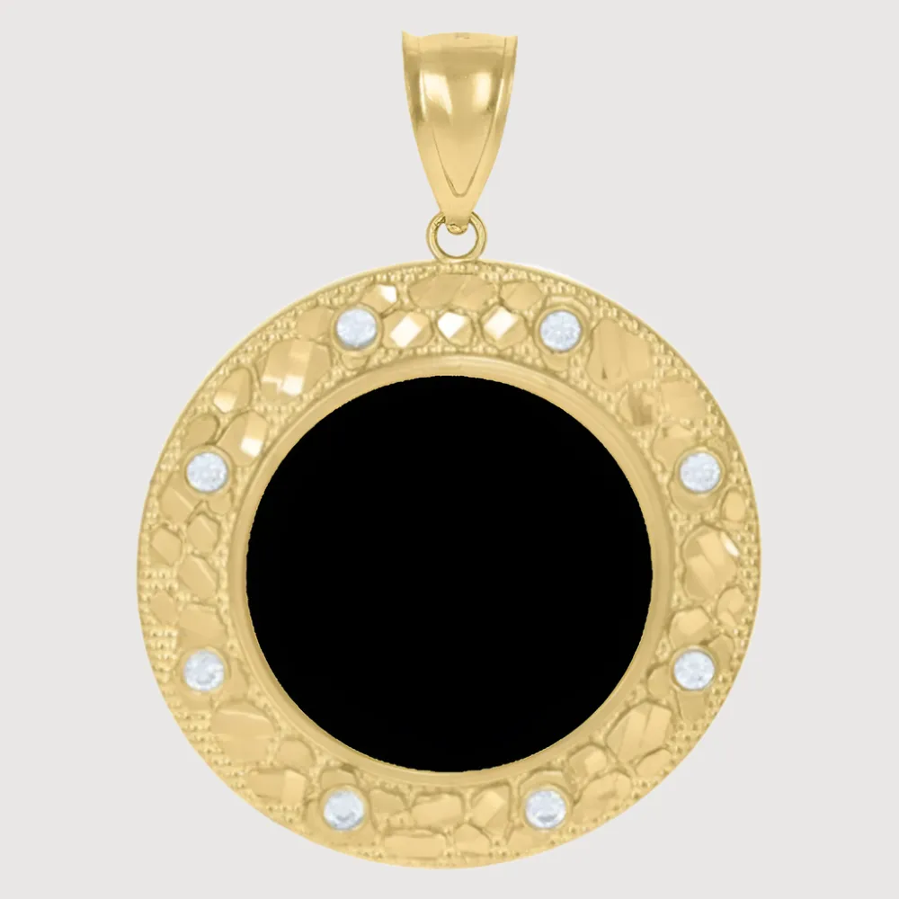 10k Solid Gold Picture Pendant Custom Medallion Frame
