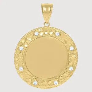 10k Solid Gold Picture Pendant Custom Medallion Frame