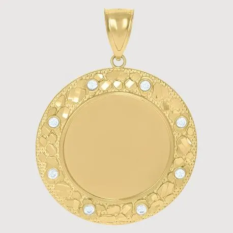 10k Solid Gold Picture Pendant Custom Medallion Frame