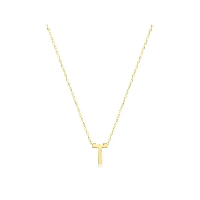 9ct Yellow Gold Initial Necklace NK435/T