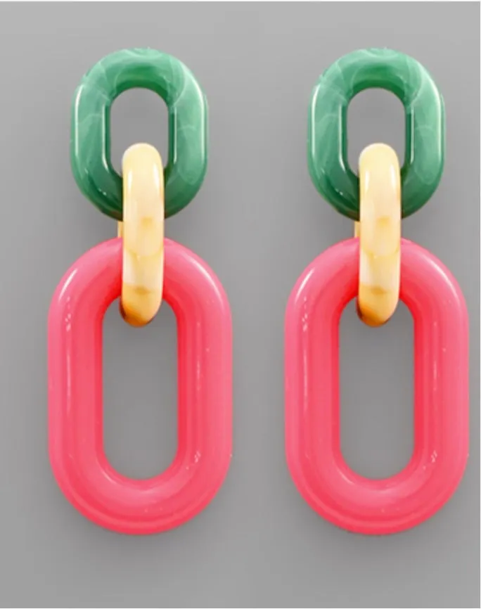 Acrylic Link Earrings