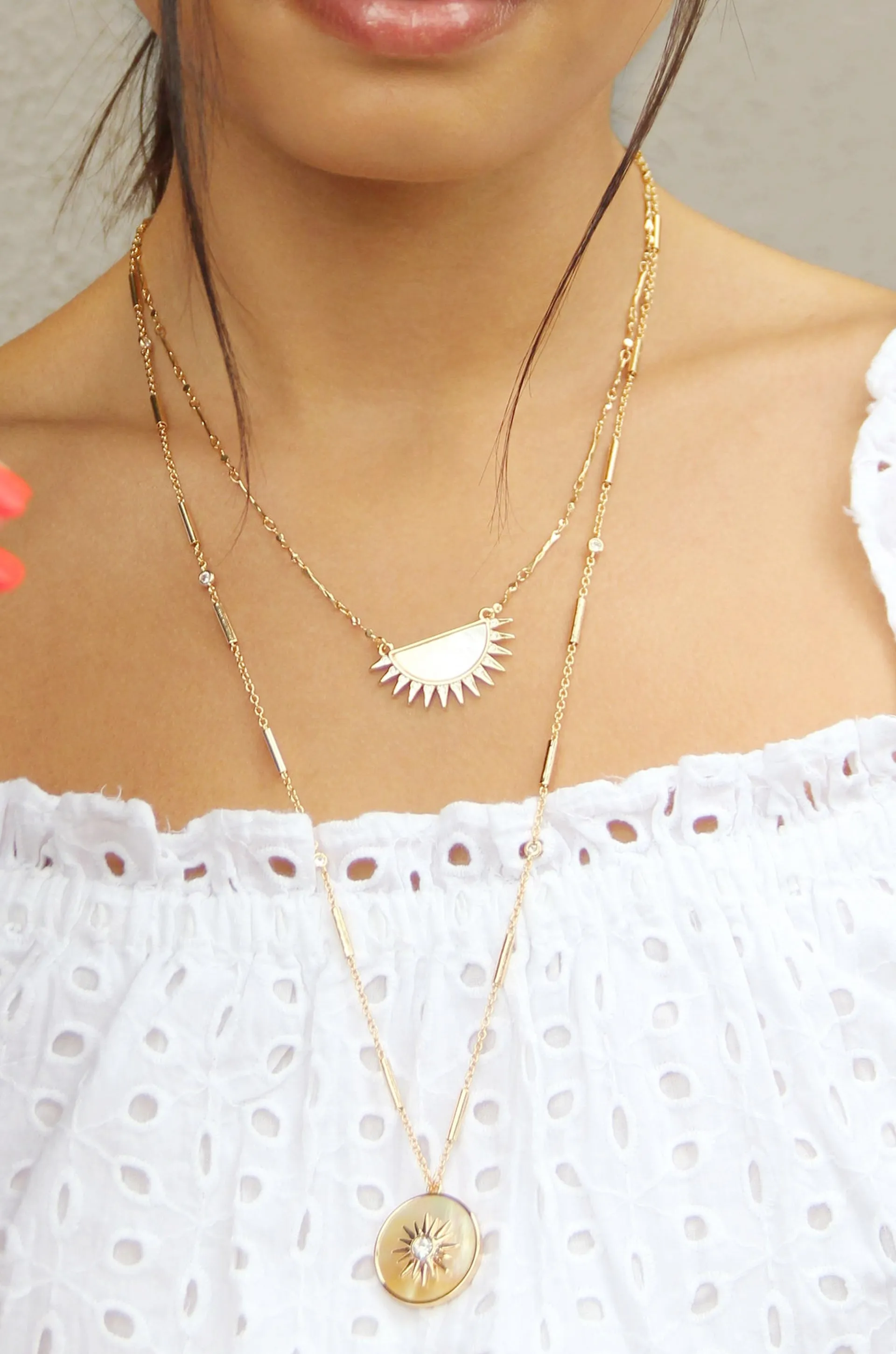 Apollo Mother of Pearl Pendant Necklace