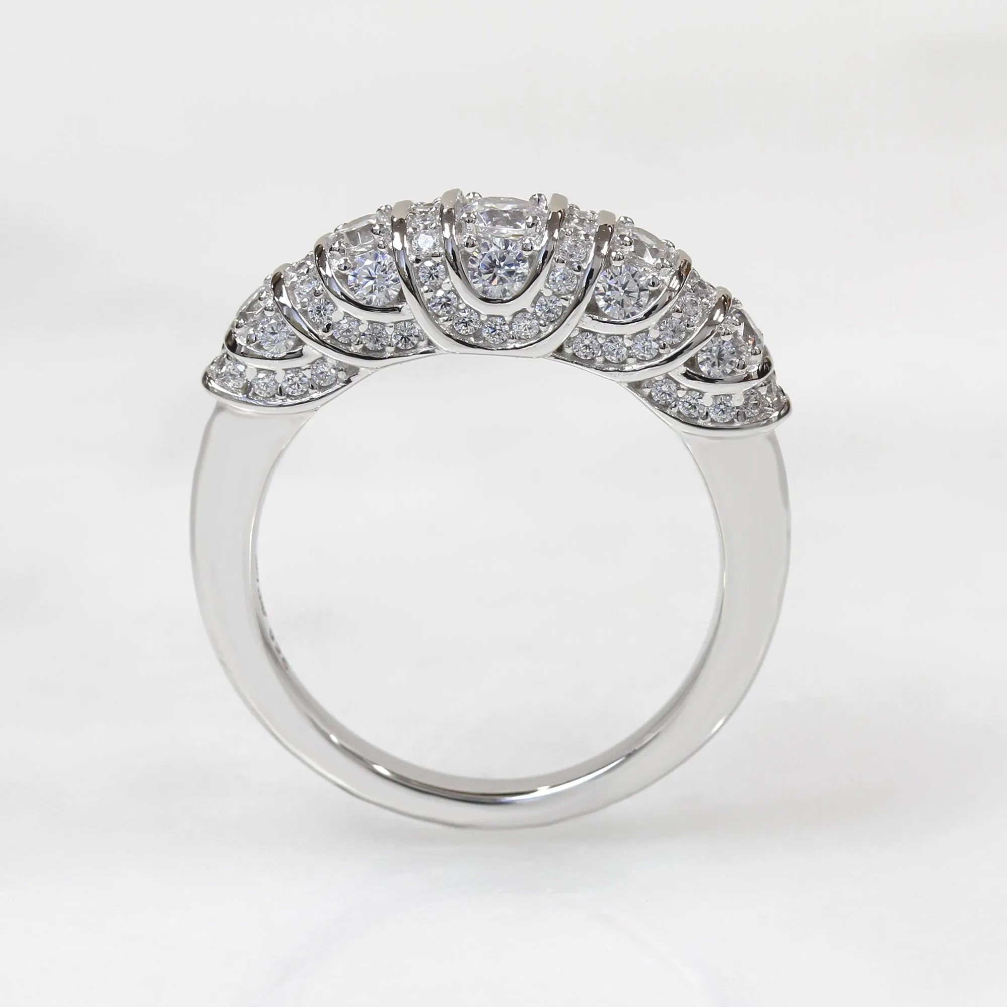 Art Deco Dome Wedding Band