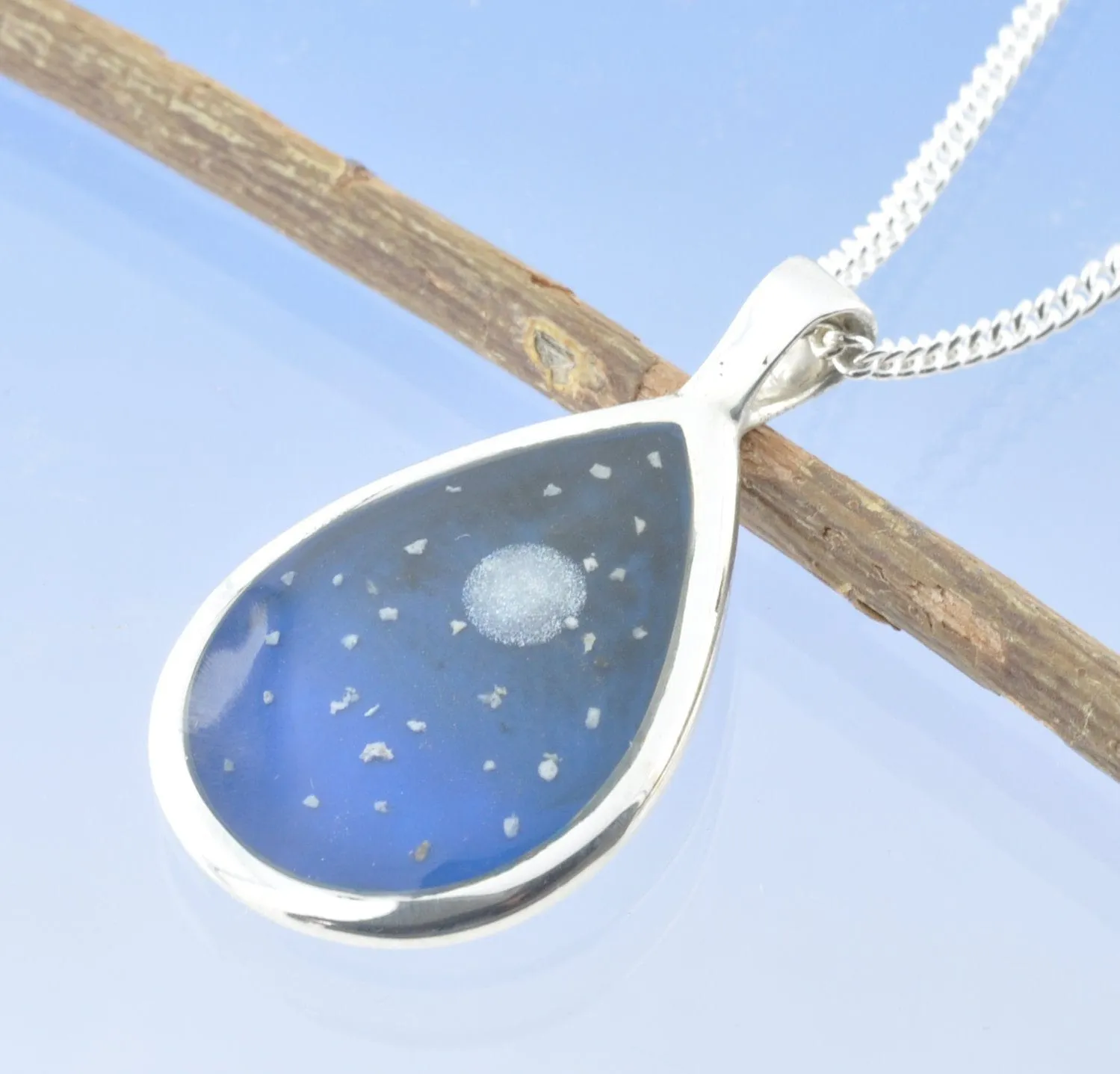 Ashes Jewellery - Moon Star Night Sky Necklace