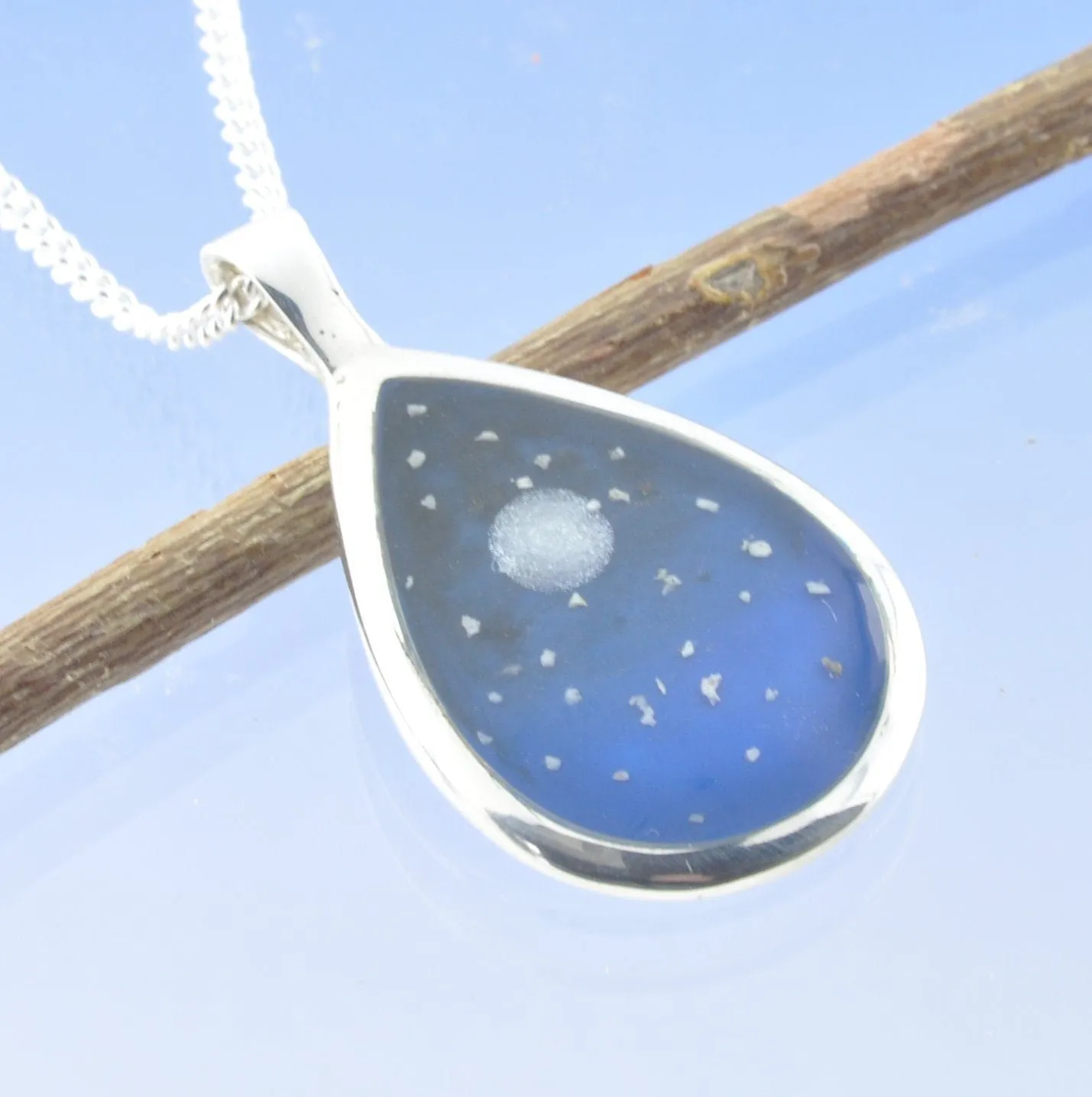 Ashes Jewellery - Moon Star Night Sky Necklace