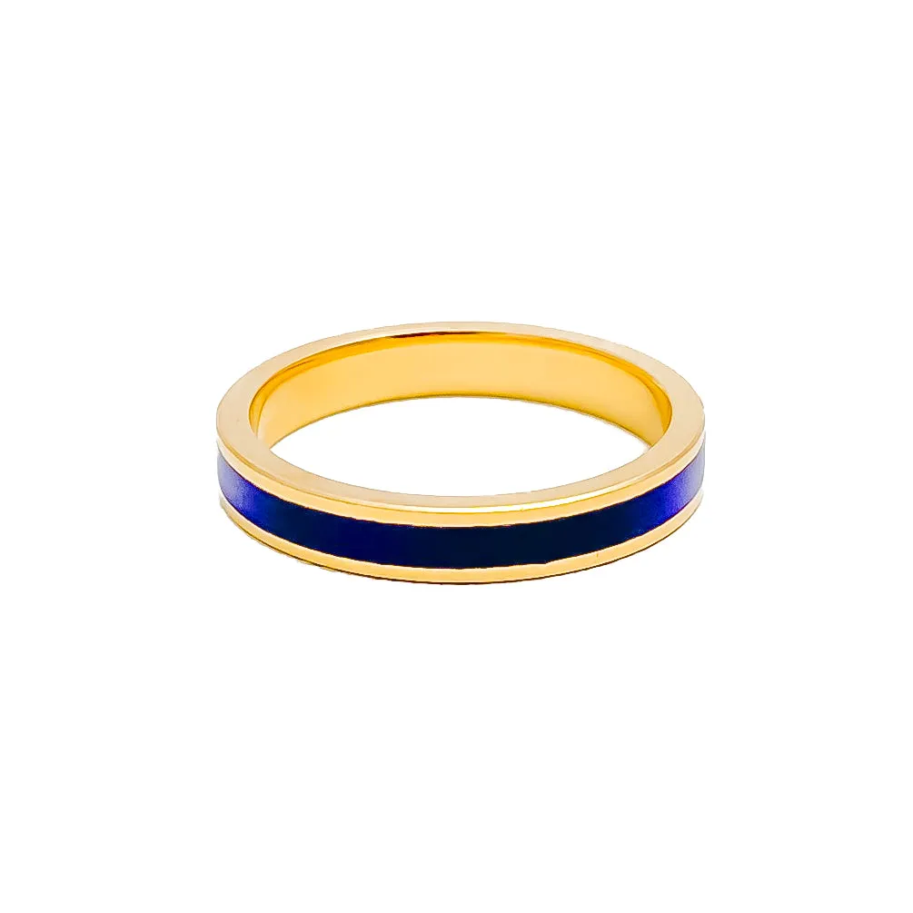 Attractive Royal Blue 22k Gold Enamel Band