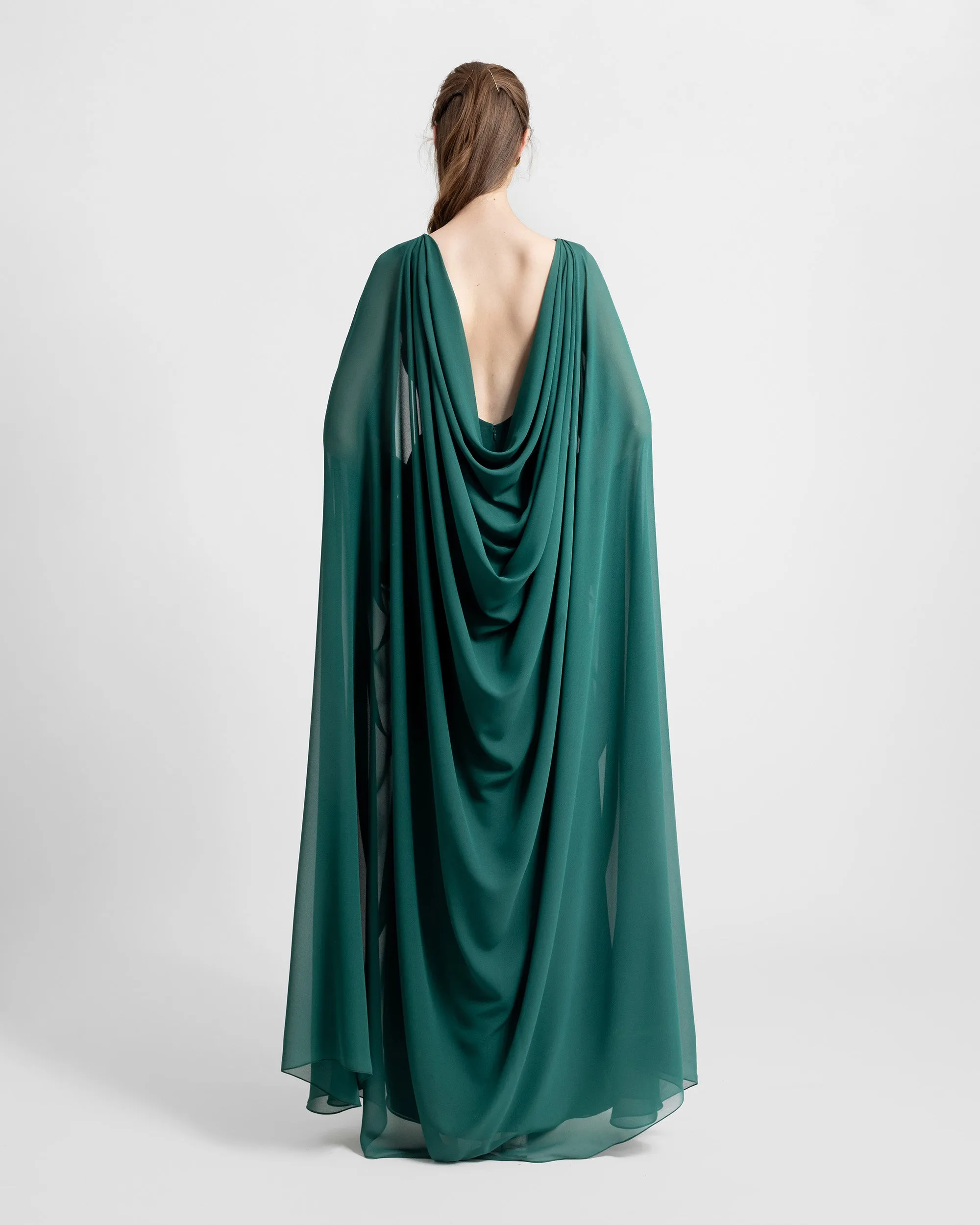 Beaded Round-Neckline Dress