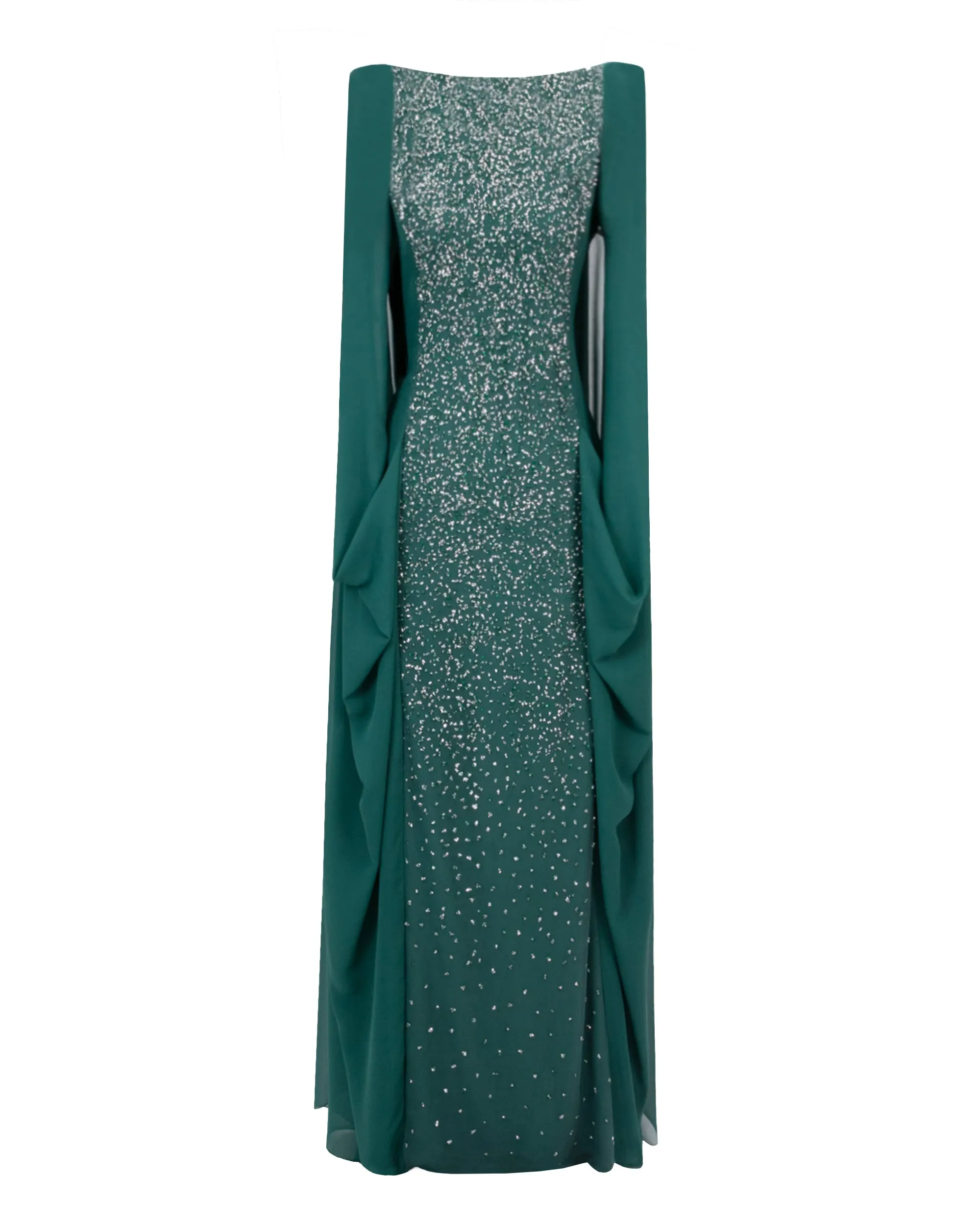 Beaded Round-Neckline Dress