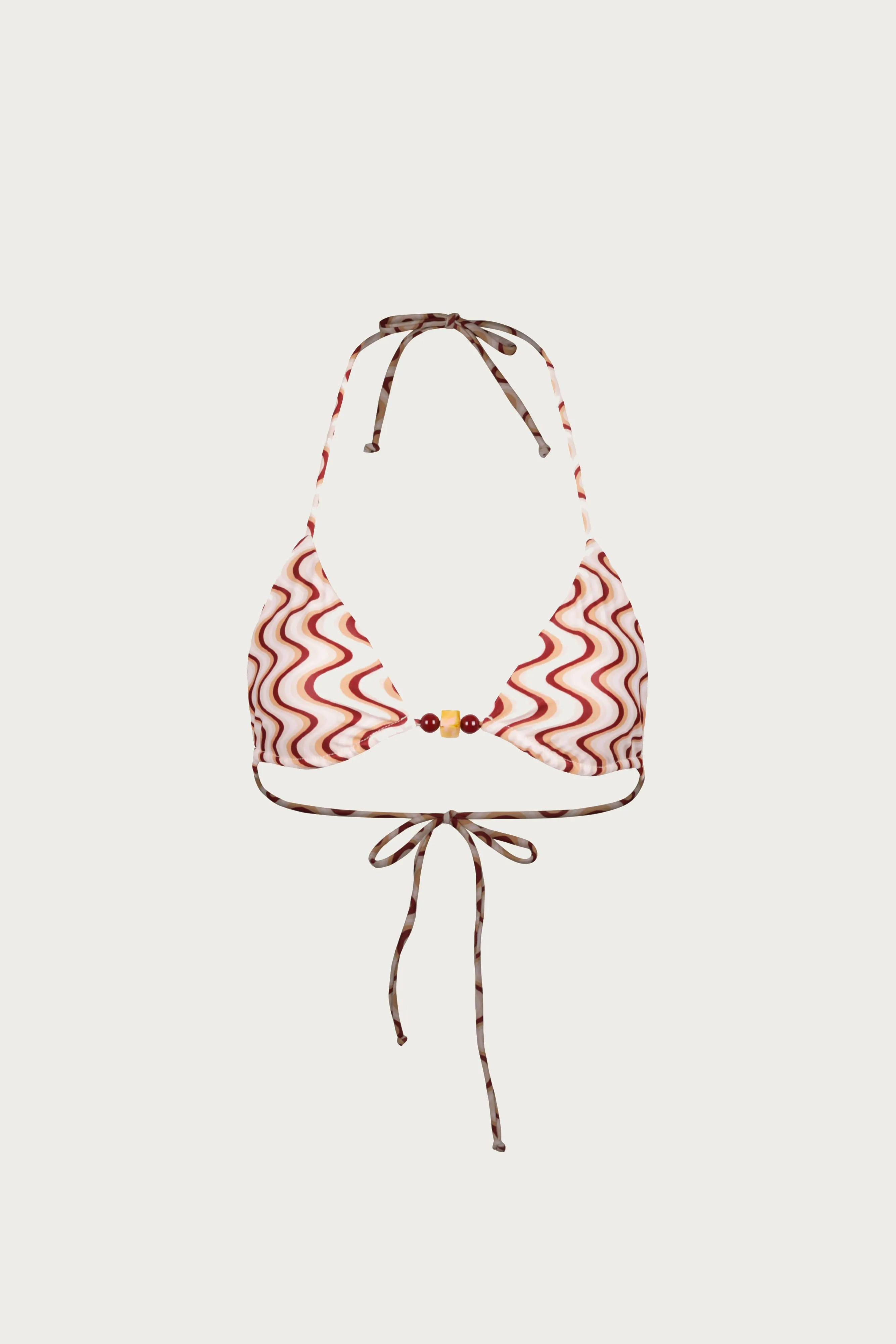 Beaded Triangle Top (Cream Retro)