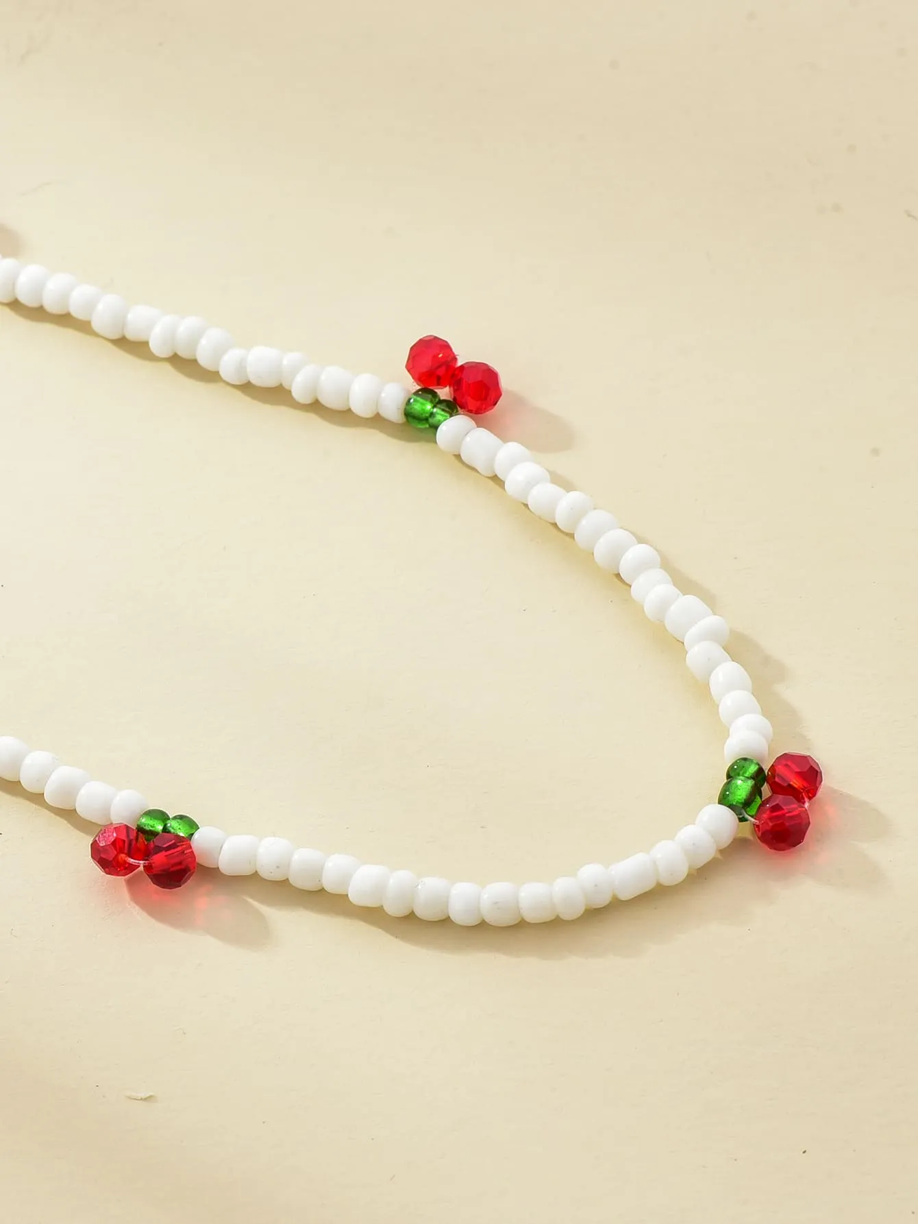 Cherry Decor Beaded Necklace for Women Girls Accessories Jewelry Gifts Gift for