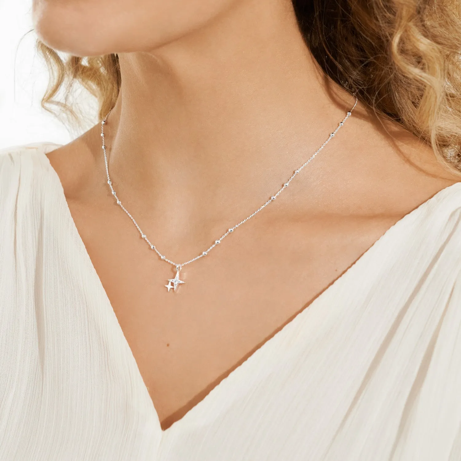 Christmas A Little Season To Sparkle Silver Plated Necklace 7710