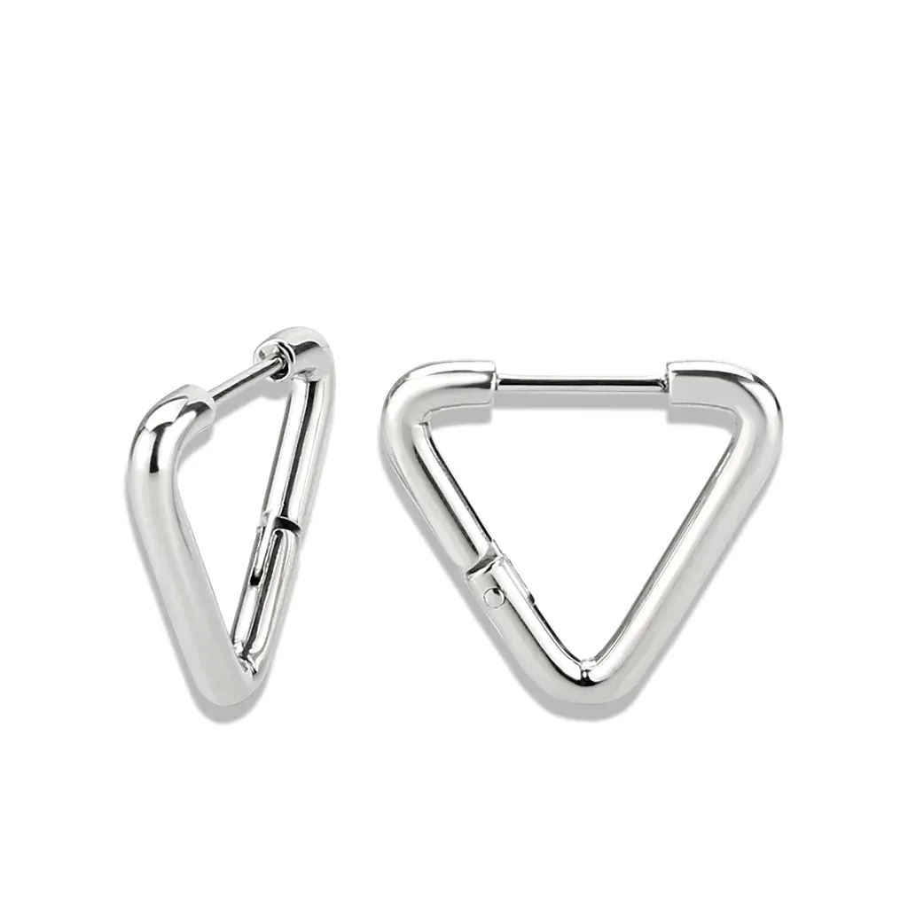 CJ3847 Wholesale Women's Minimalist Stainless Steel Triangle Earrings