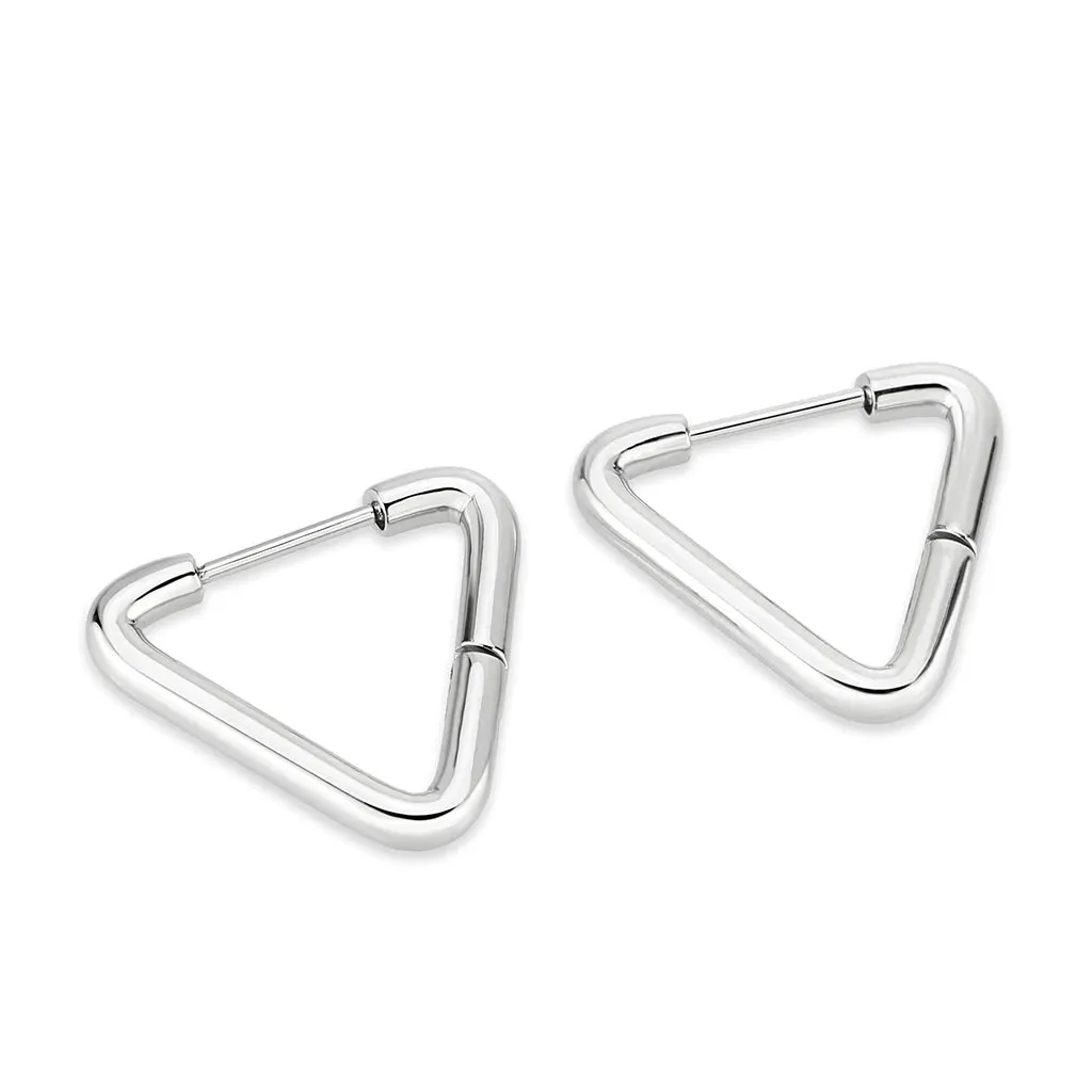 CJ3847 Wholesale Women's Minimalist Stainless Steel Triangle Earrings