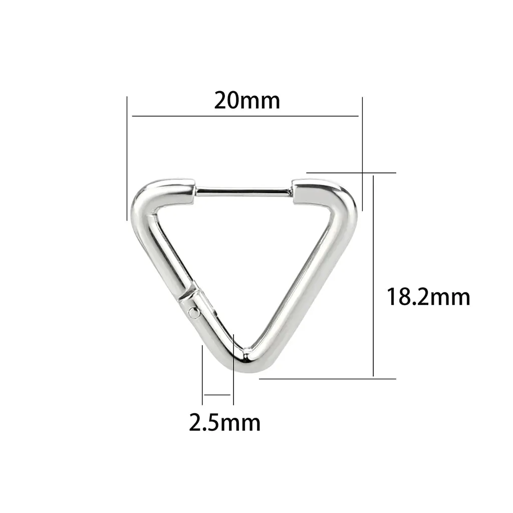 CJ3847 Wholesale Women's Minimalist Stainless Steel Triangle Earrings