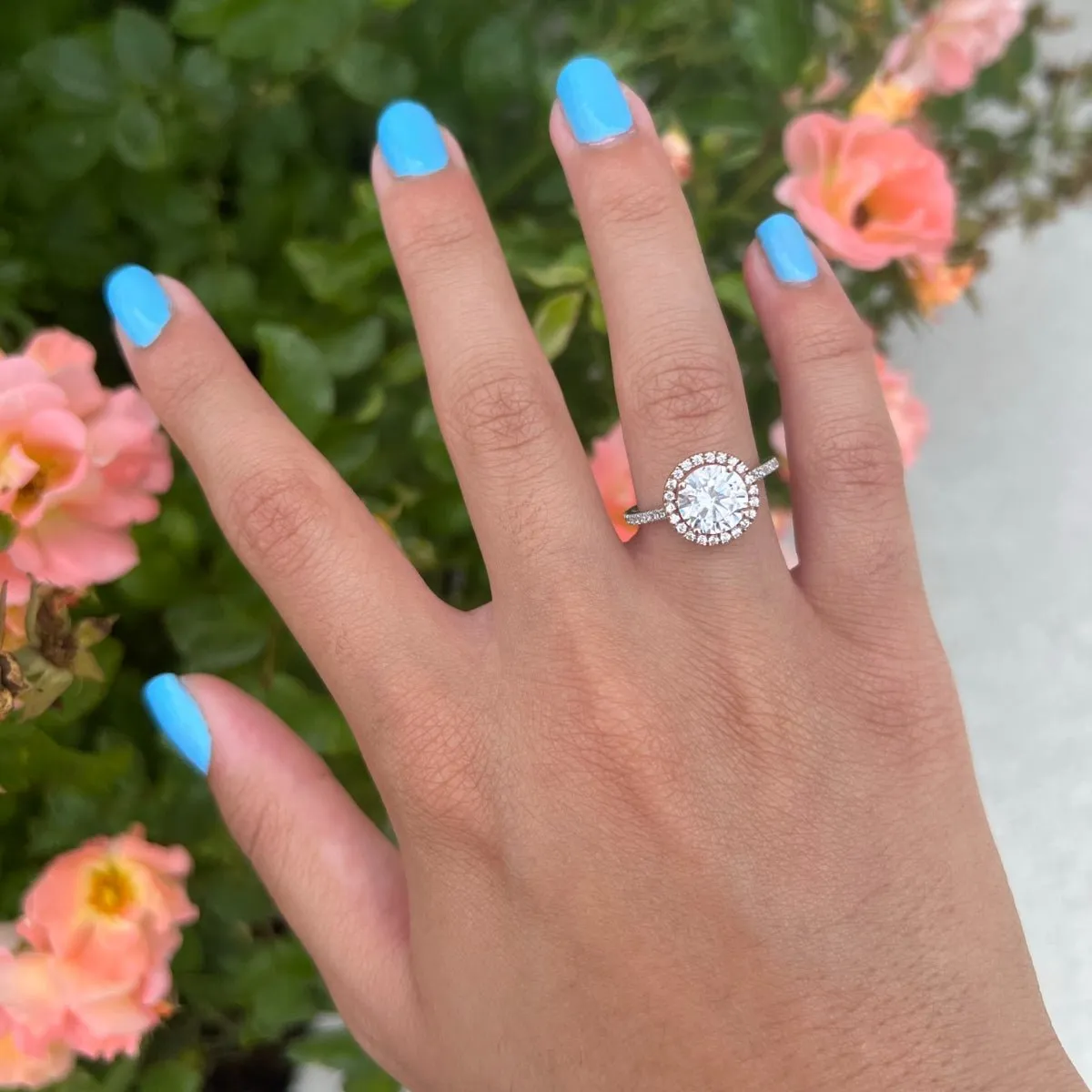 Columbine - GIA Natural Round Diamond Engagement Ring