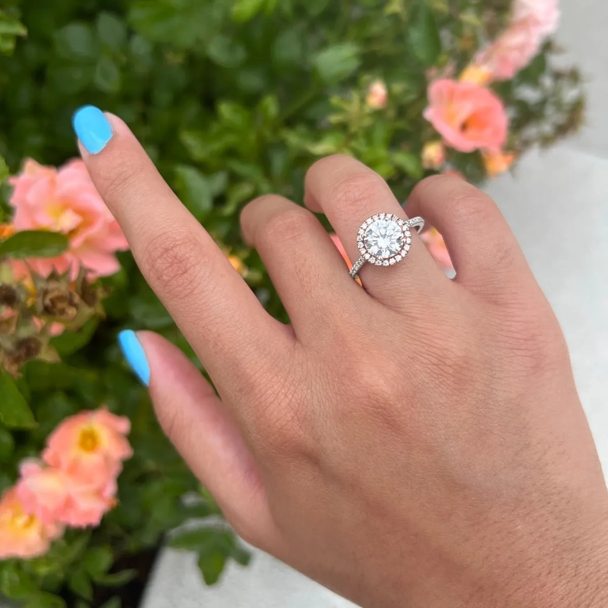 Columbine - GIA Natural Round Diamond Engagement Ring