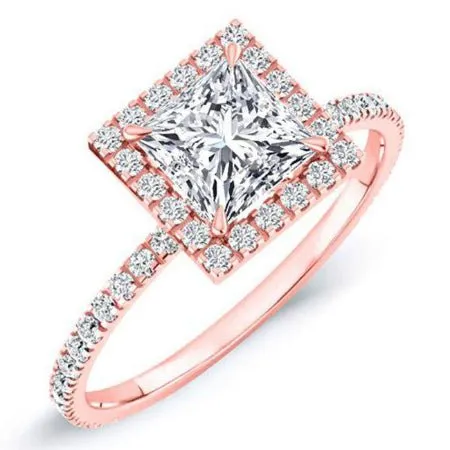 Columbine - Princess Moissanite Engagement Ring