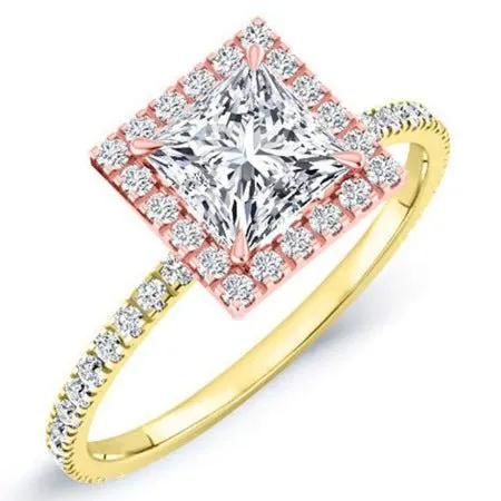 Columbine - Princess Moissanite Engagement Ring