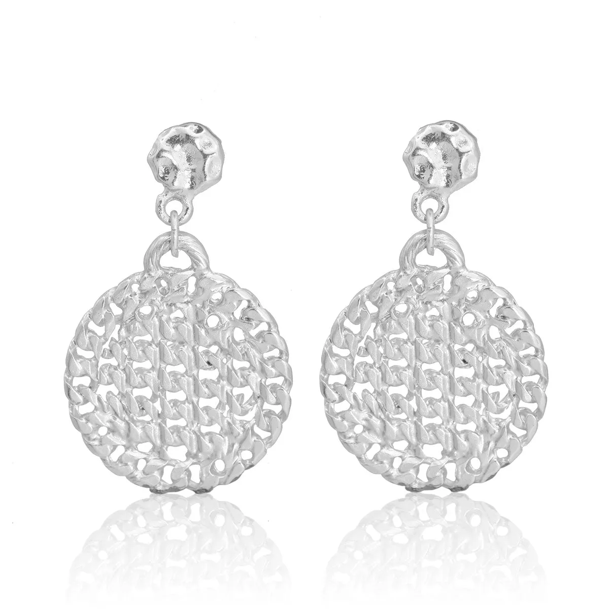 Cuban Disc Earrings