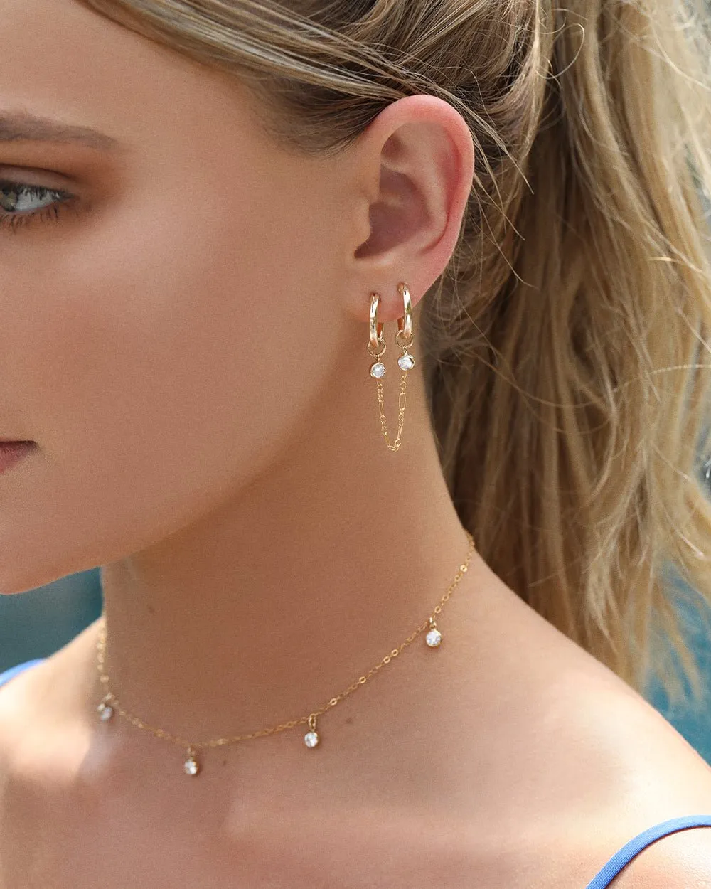 Five CZ Necklace