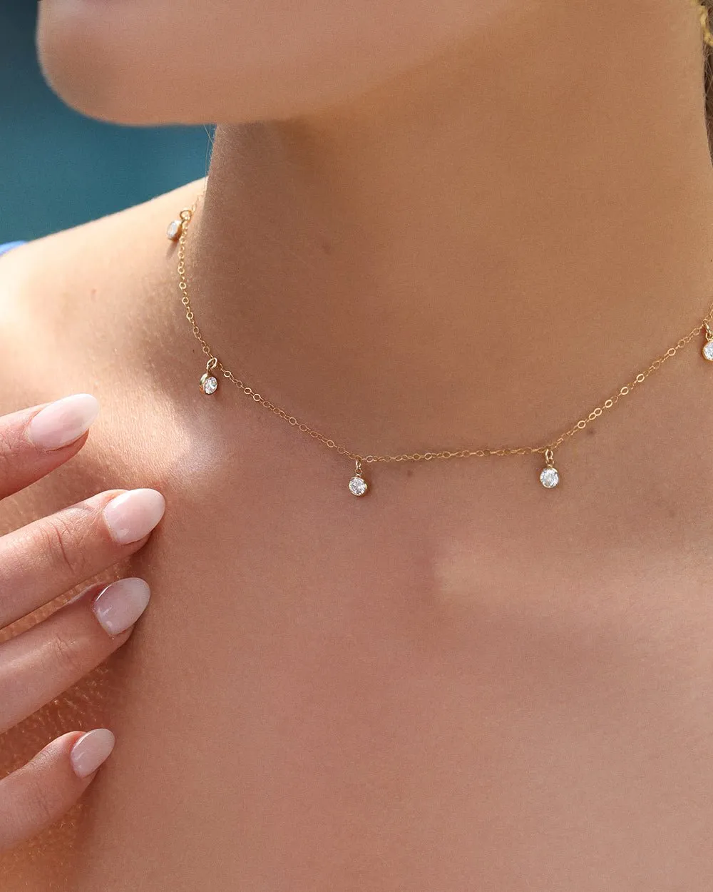 Five CZ Necklace