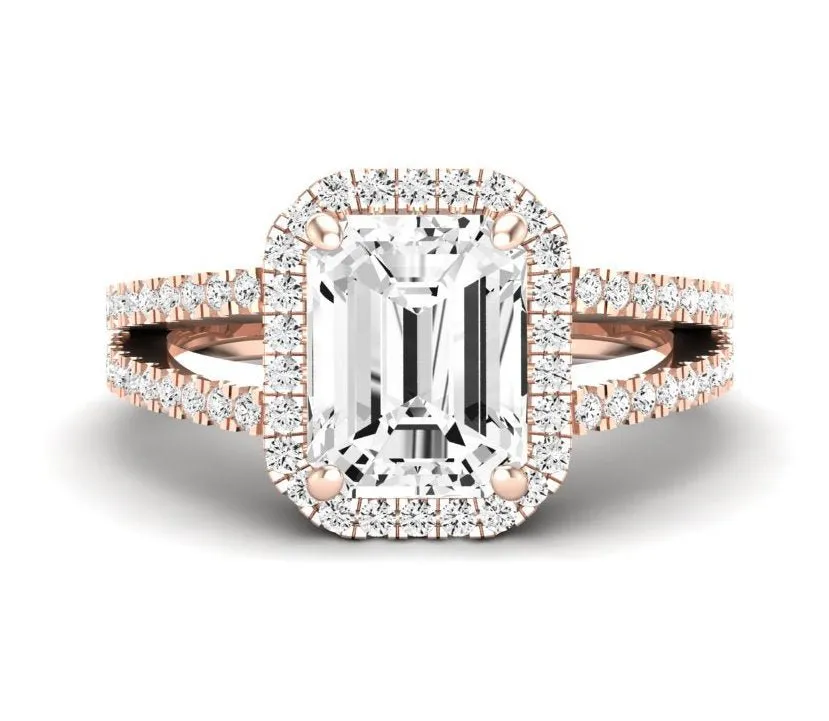 Freesia - Emerald Lab Diamond Engagement Ring (IGI Certified)