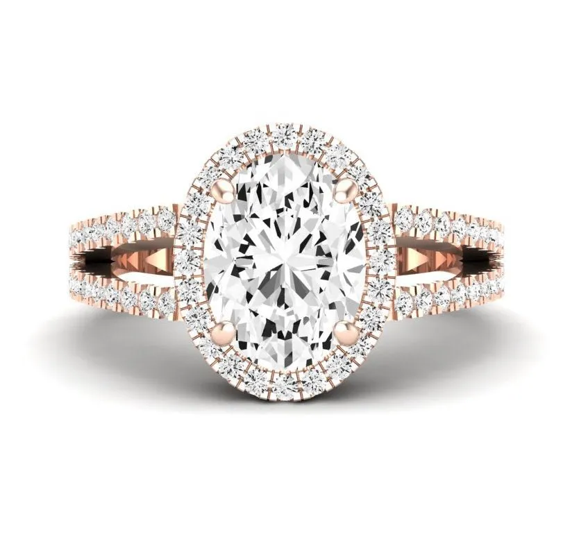 Freesia - GIA Natural Oval Diamond Engagement Ring