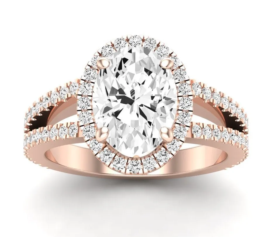 Freesia - GIA Natural Oval Diamond Engagement Ring