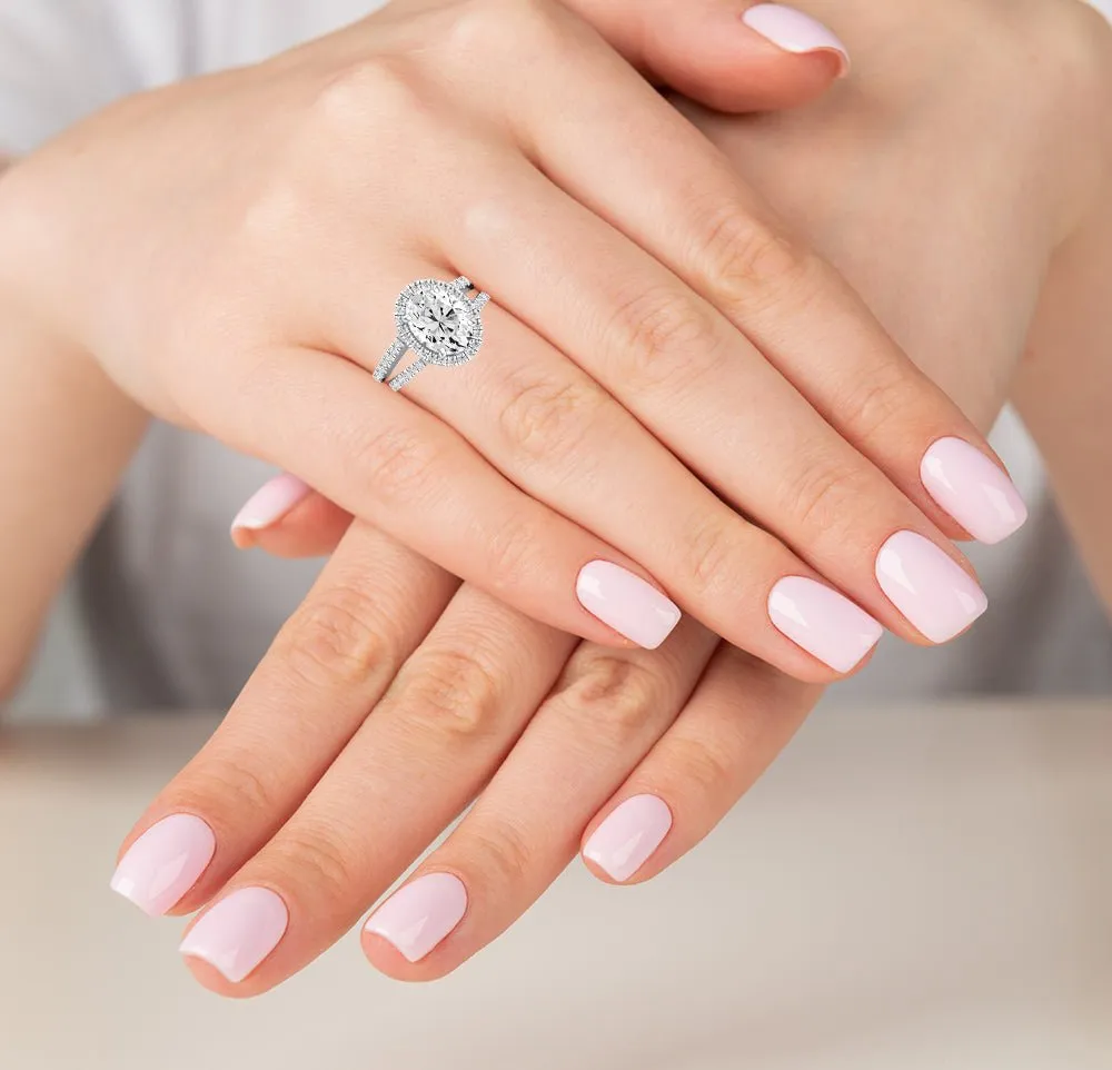 Freesia - GIA Natural Oval Diamond Engagement Ring