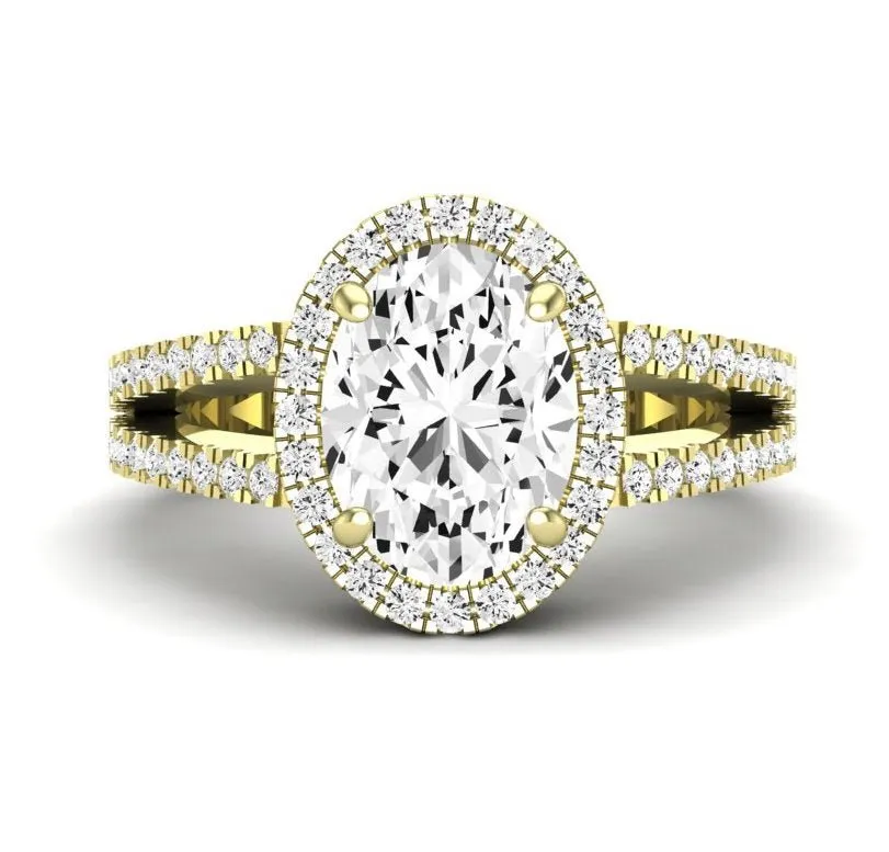 Freesia - GIA Natural Oval Diamond Engagement Ring