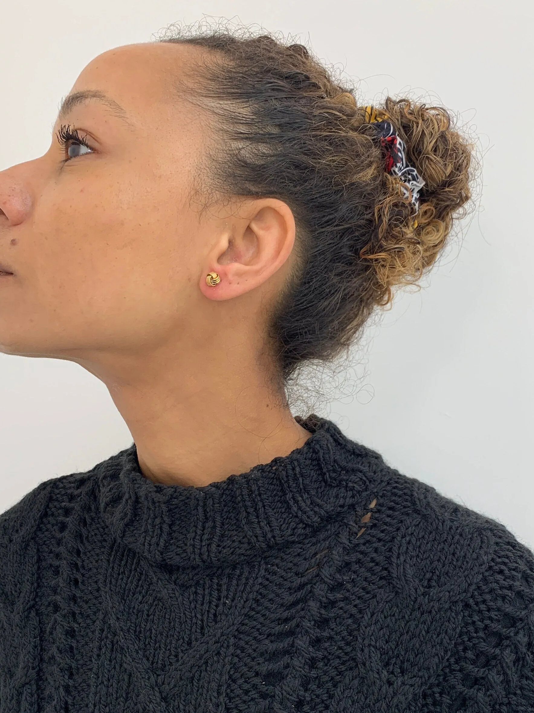 Gold Knot Earrings - Dainty Stud Earrings, Minimalist Earrings