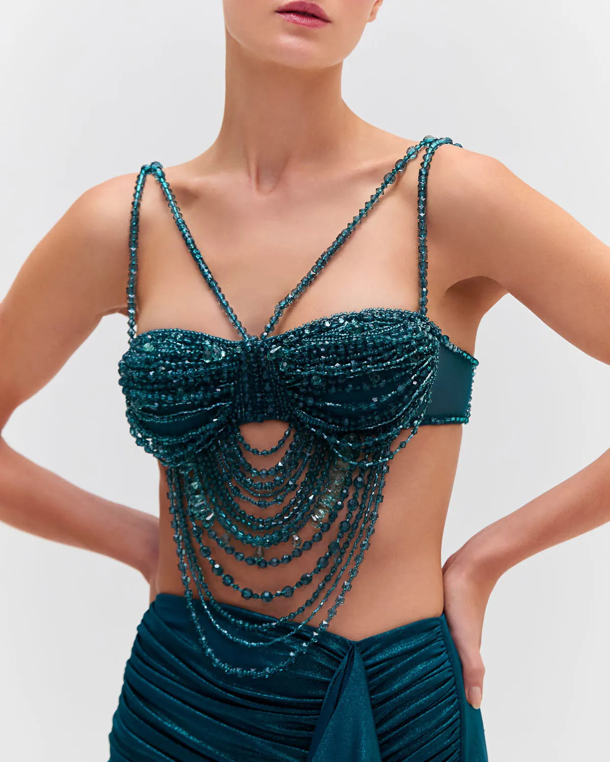 Hand-Beaded Bralette