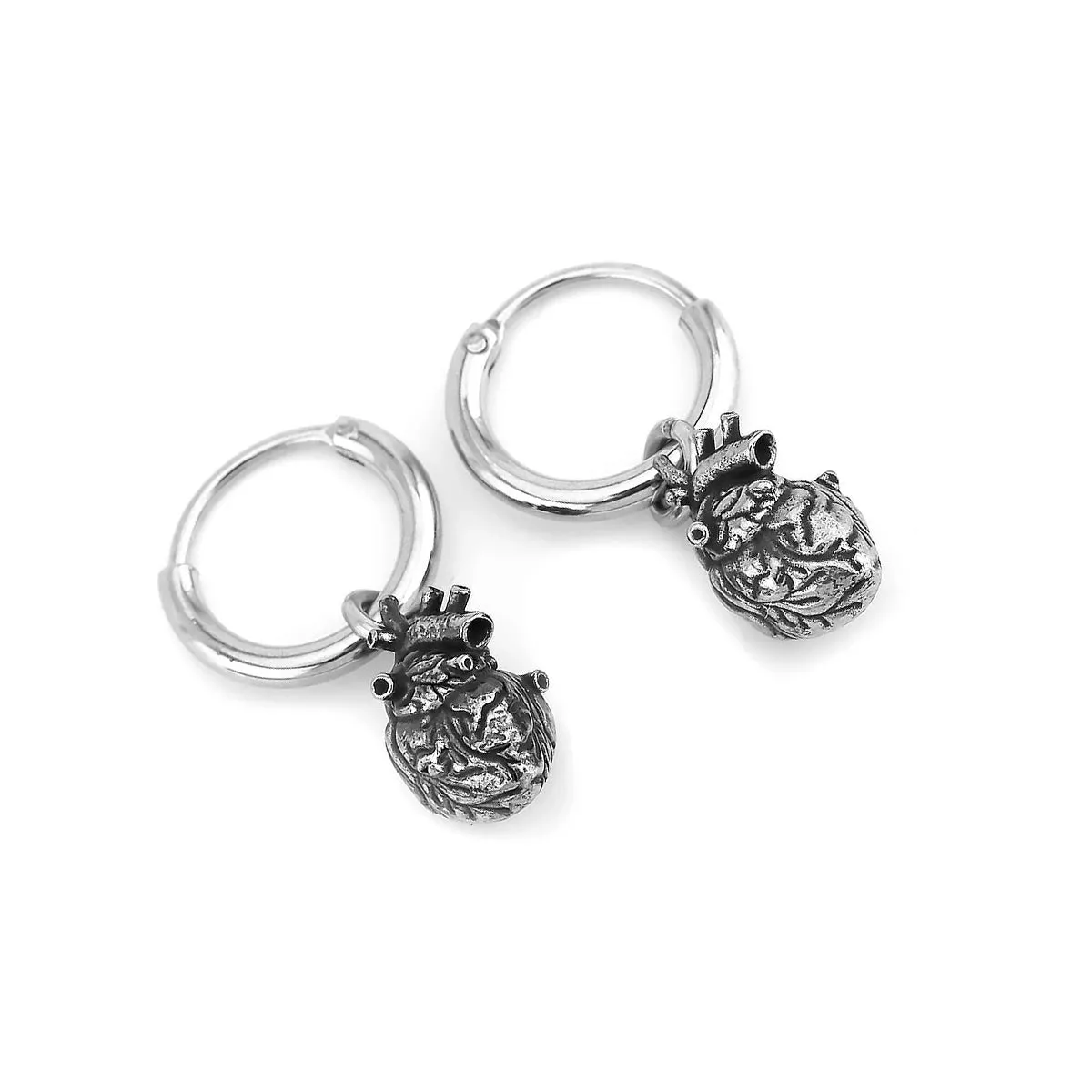 Hip Hop Heart Minimalist Drop Viking Earrings