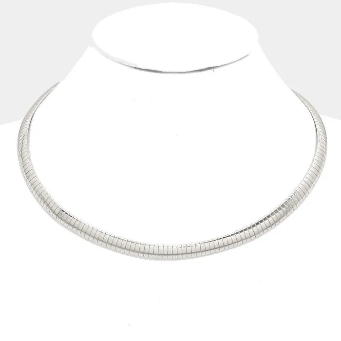 iLLASPARKZ 18" Metal Omega Choker Necklace