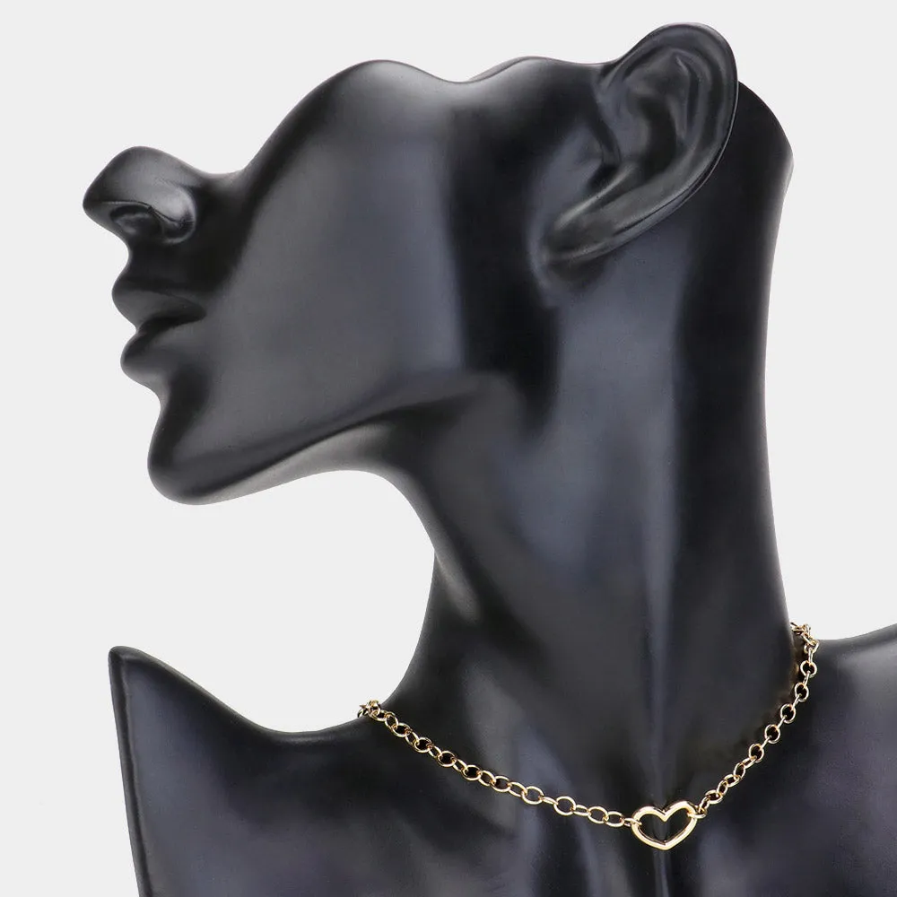iLLASPARKZ Heat Metal Pointed Chain Choker Necklace