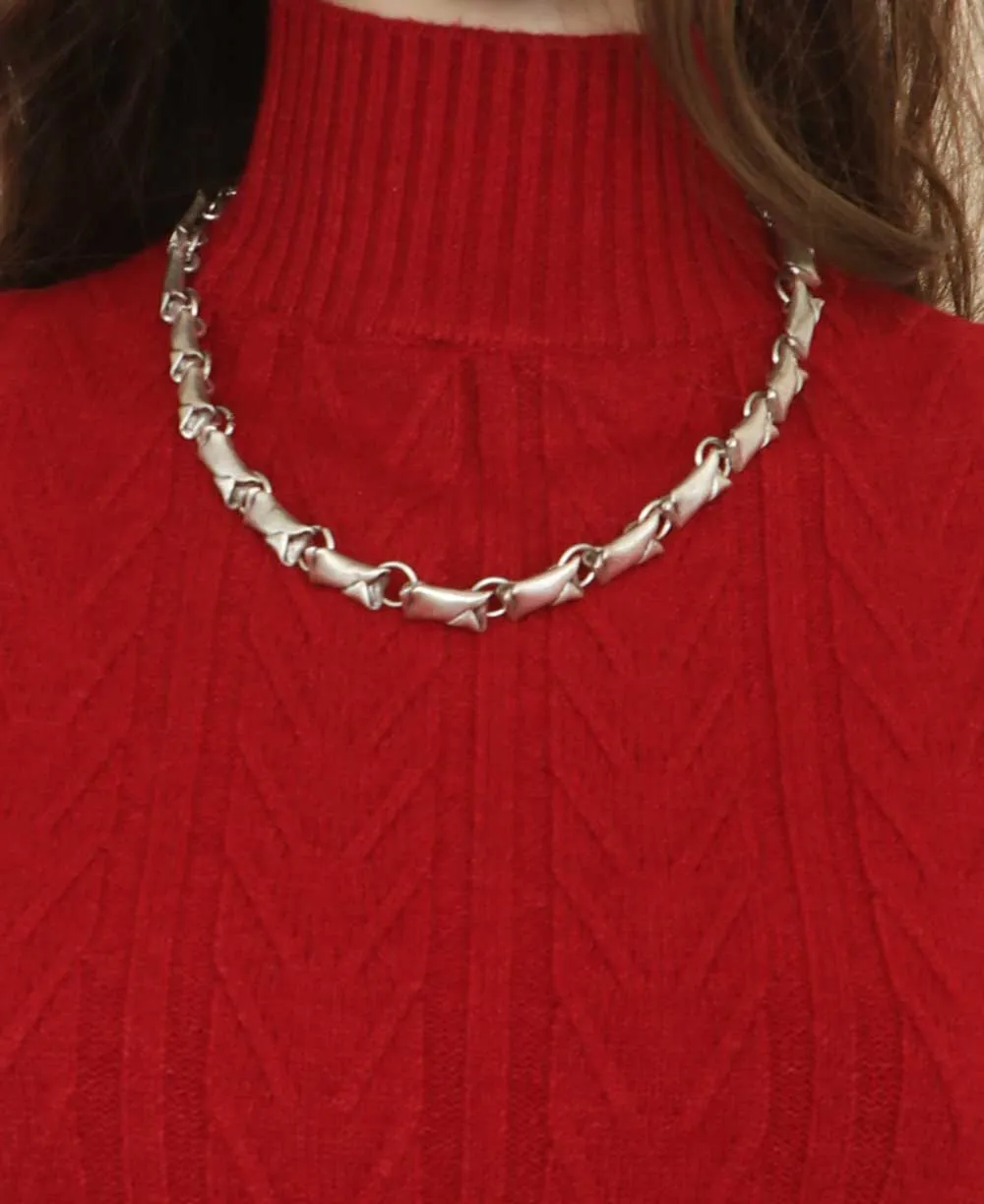 Industrial Pewter Alloy Link Necklace