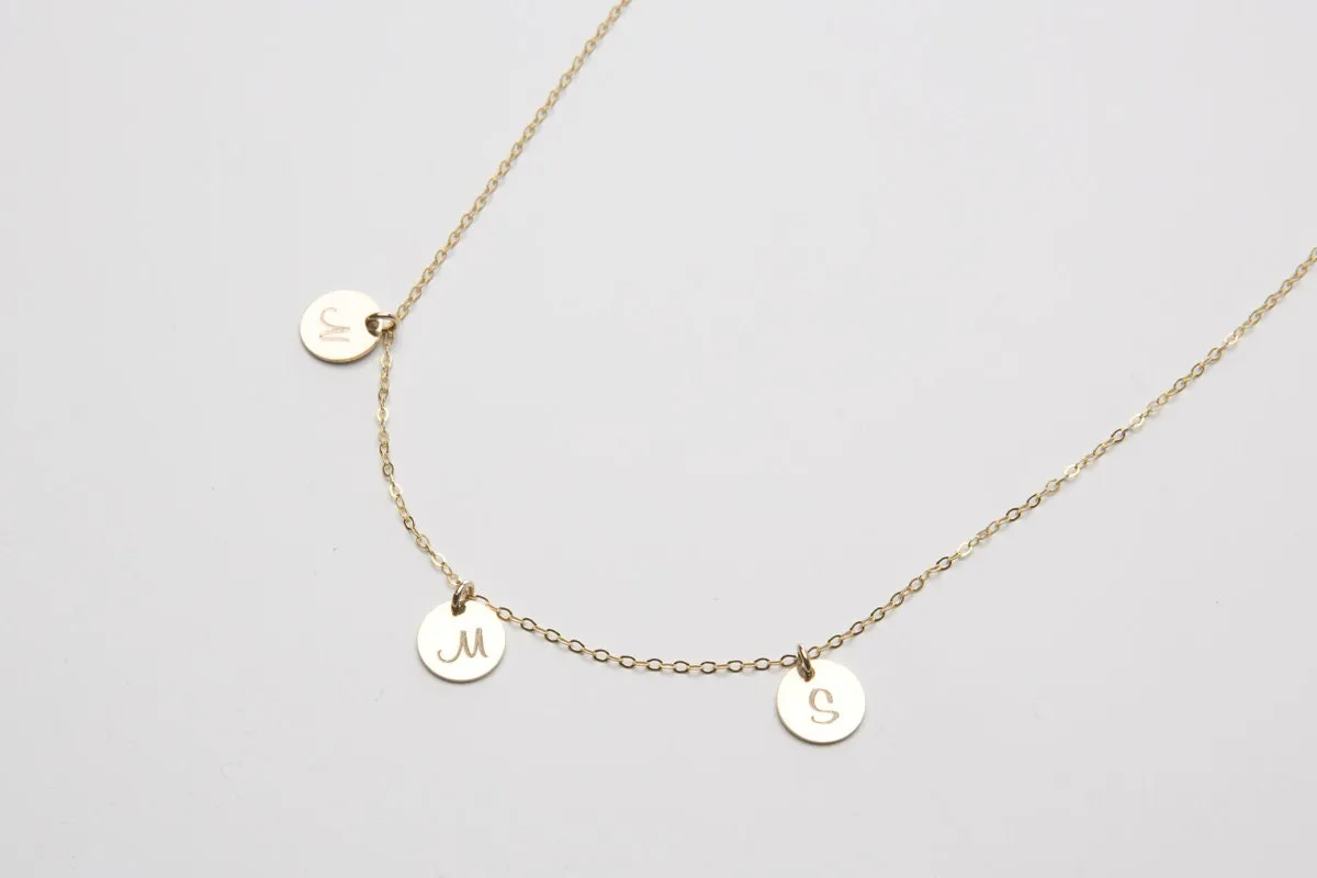 Initial Necklace - Personalized Charms Pendants - CG245N. Starts at