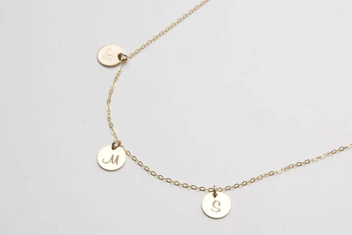 Initial Necklace - Personalized Charms Pendants - CG245N. Starts at