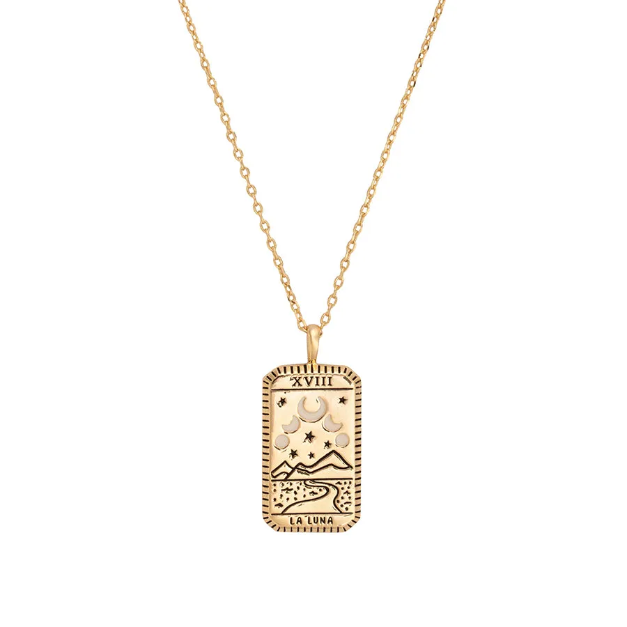 La Luna Gold Tarot Necklace