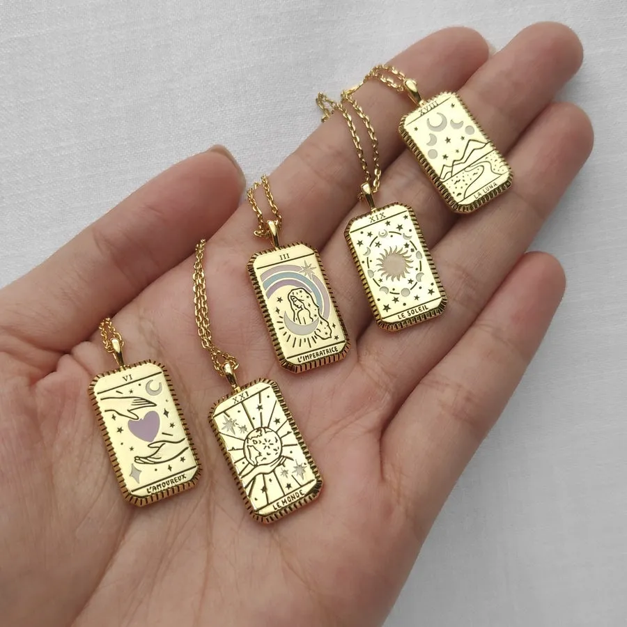 La Luna Gold Tarot Necklace