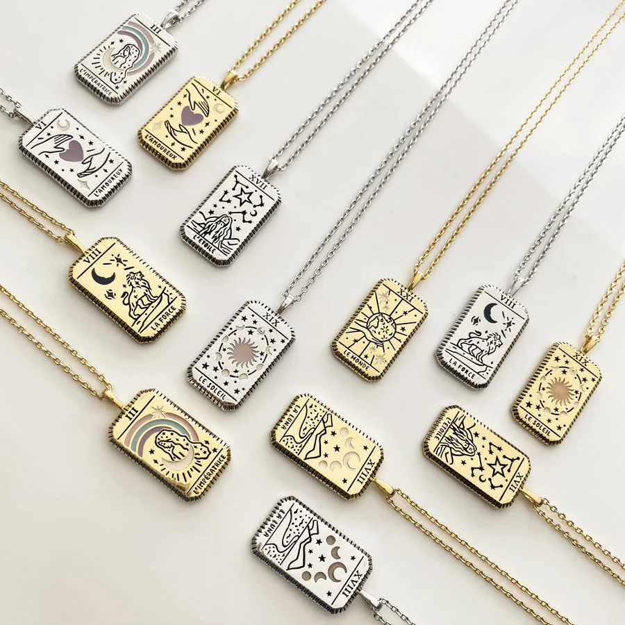 La Luna Gold Tarot Necklace