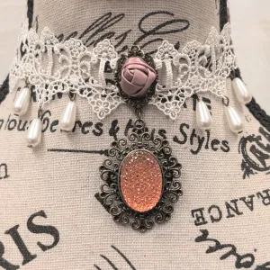 Lace White Choker