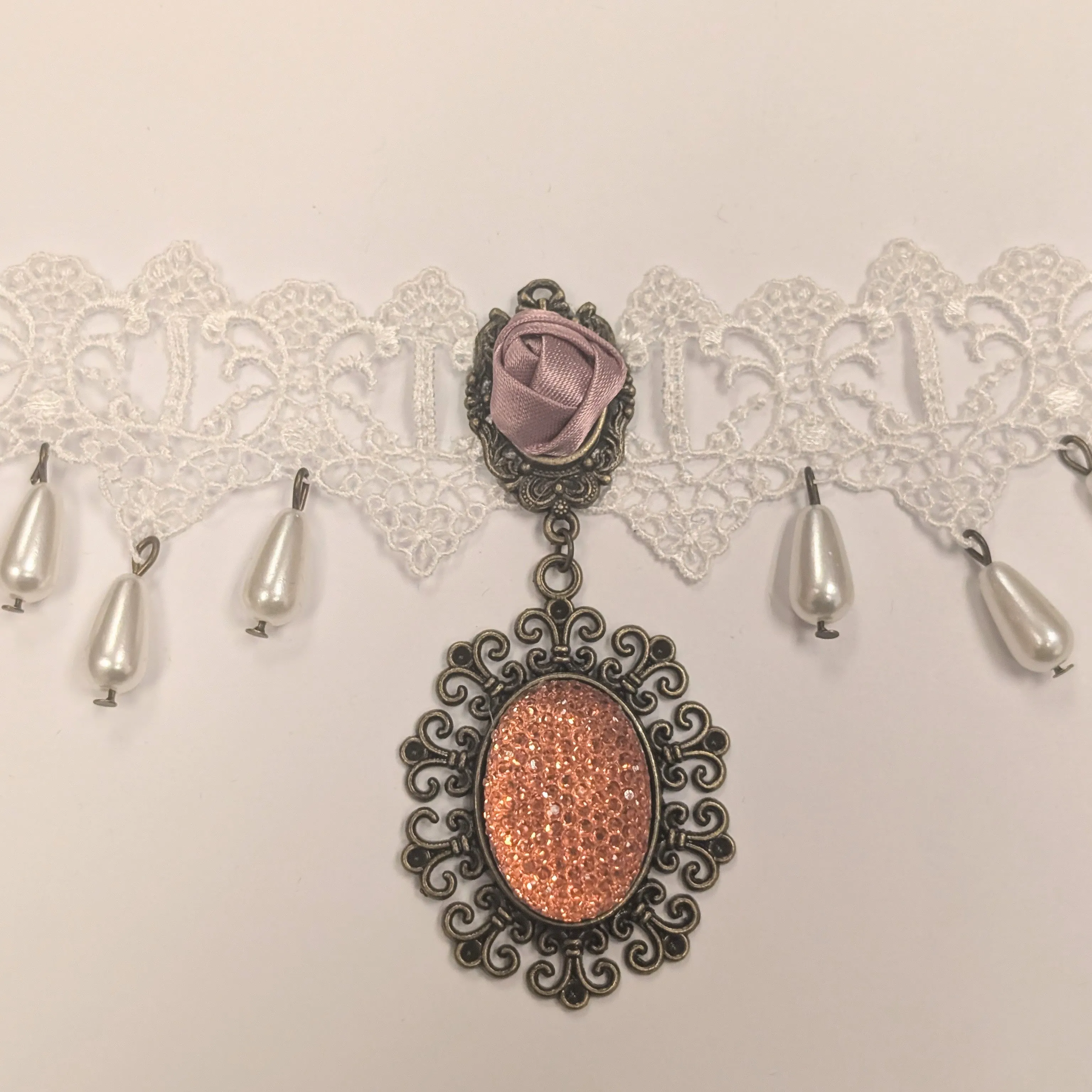 Lace White Choker