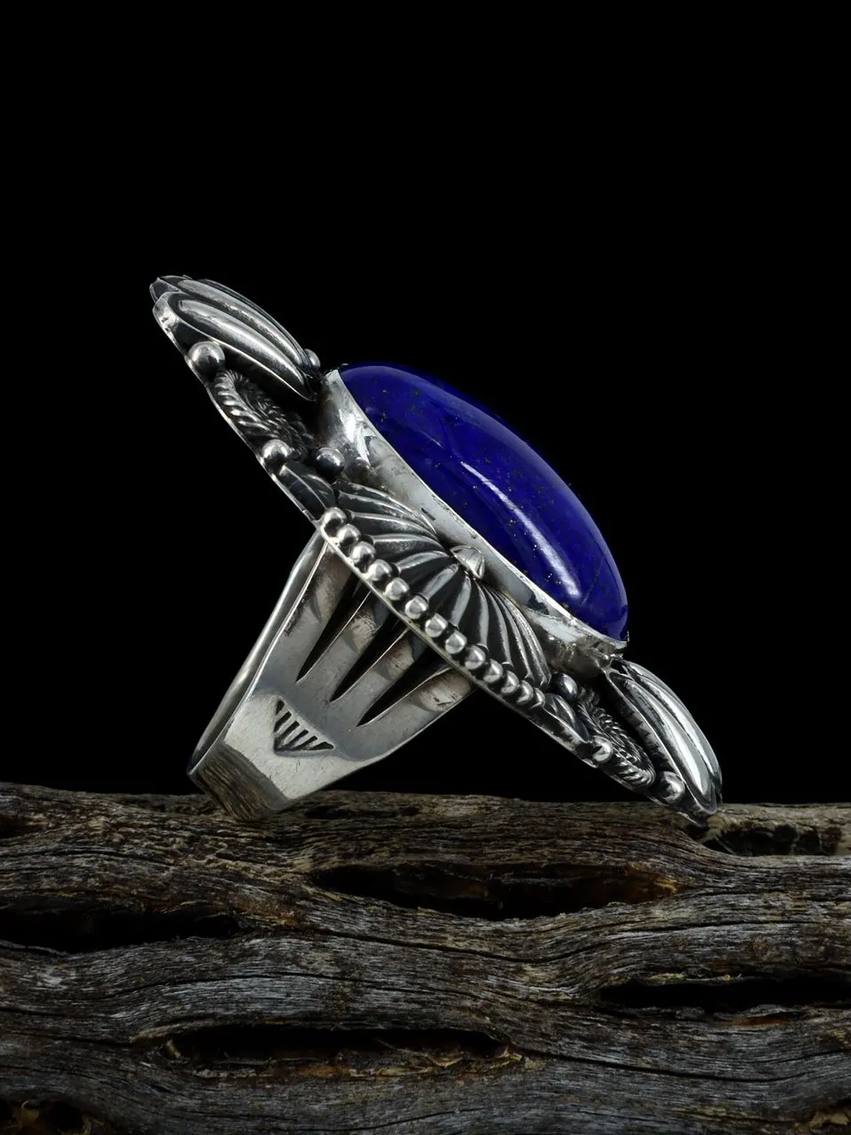 Lapis Sterling Silver Ring Size 9