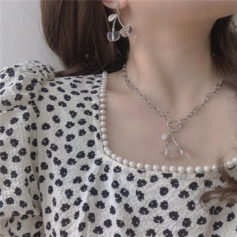 Lolita transparent earrings   necklace PL51940