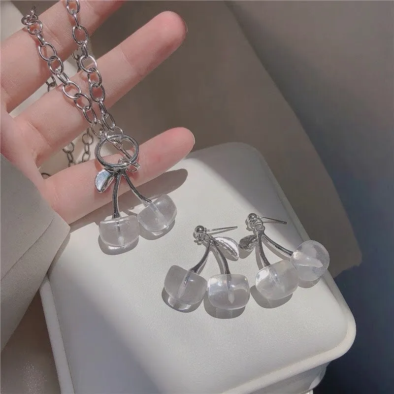Lolita transparent earrings   necklace PL51940