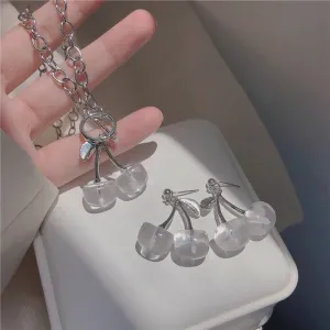 Lolita transparent earrings   necklace PL51940