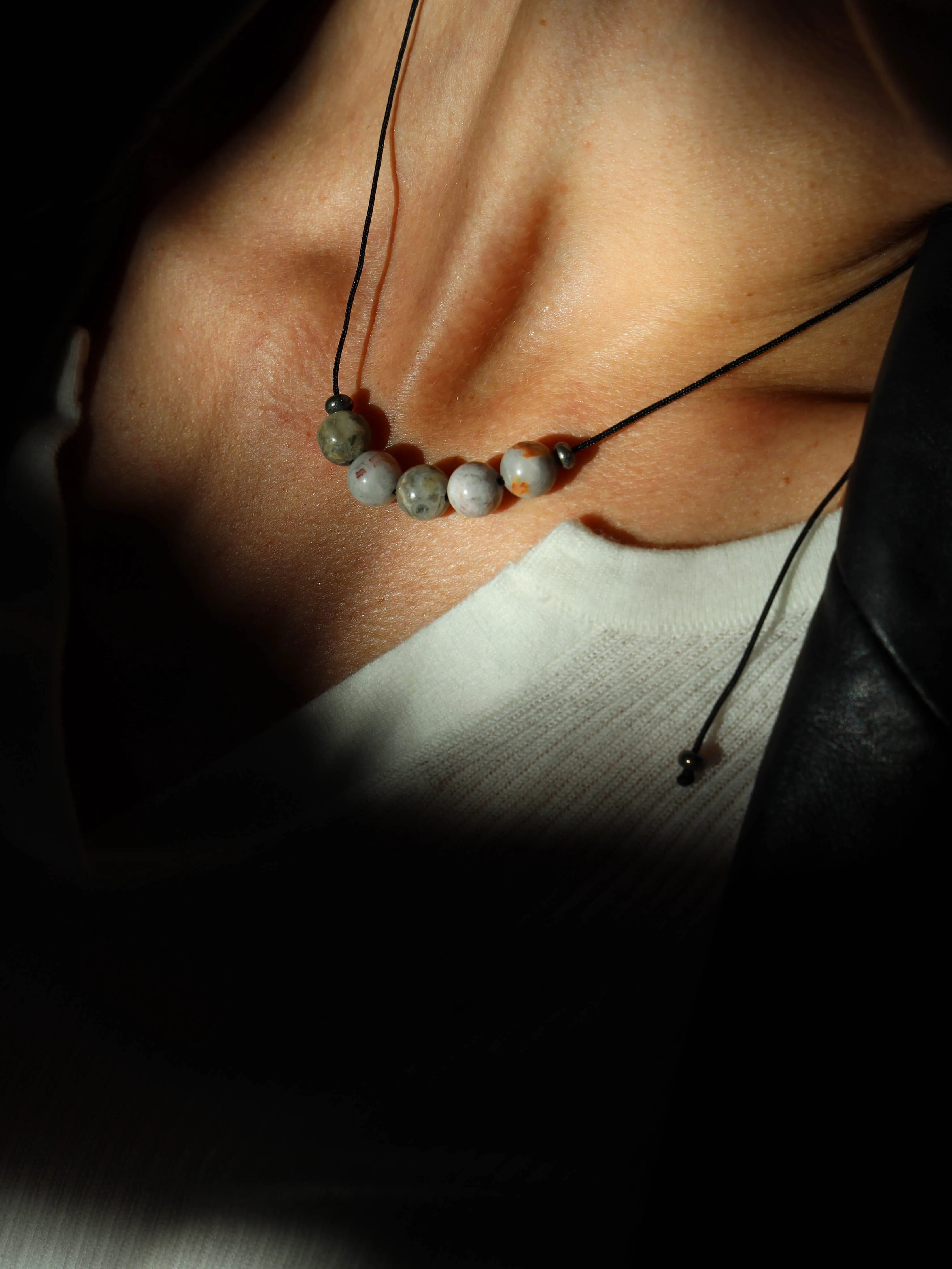 Mini Agate Beaded Necklace