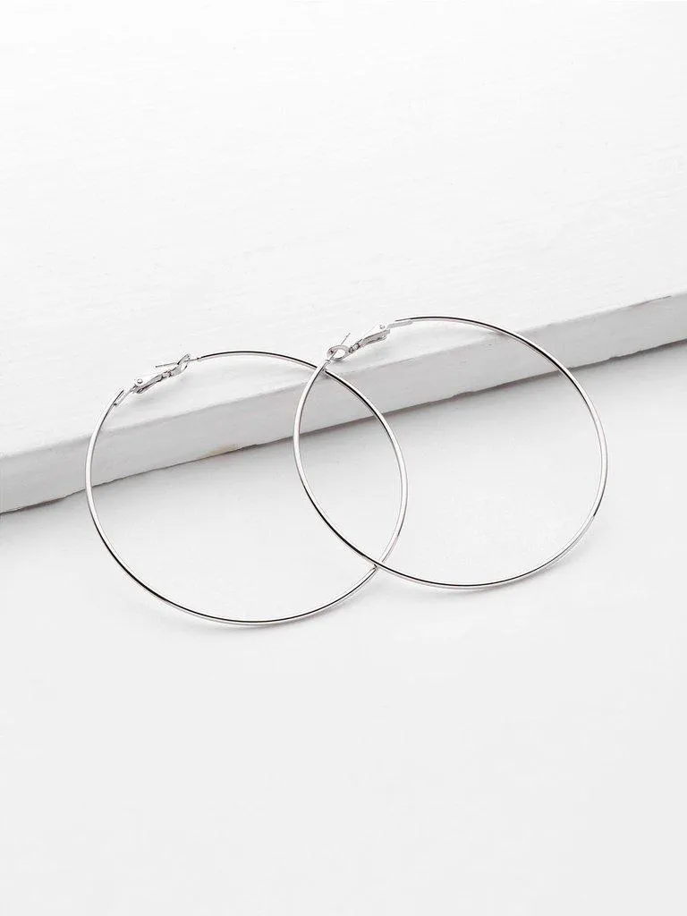 Minimalist Metal Hoop Earrings
