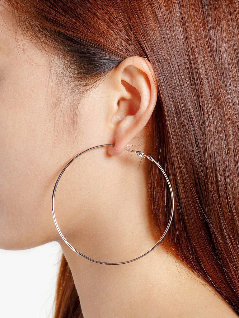 Minimalist Metal Hoop Earrings